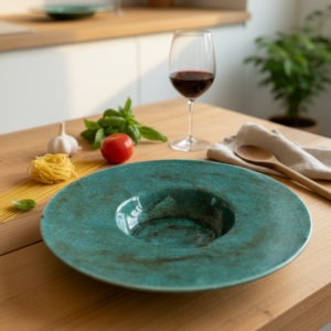 Ceramiczny Talerz do pasty – Szmaragd