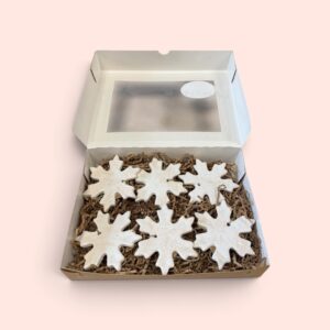 Zestaw ceramicznych ozdób świątecznych – Gwiazdki Mleczne